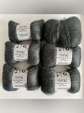ITO Sensai Mohair Silk Yarn x6 - Charcoal Gray